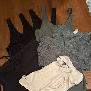 No Boundaries Tank Tops - Black, Gray, Cream, Green